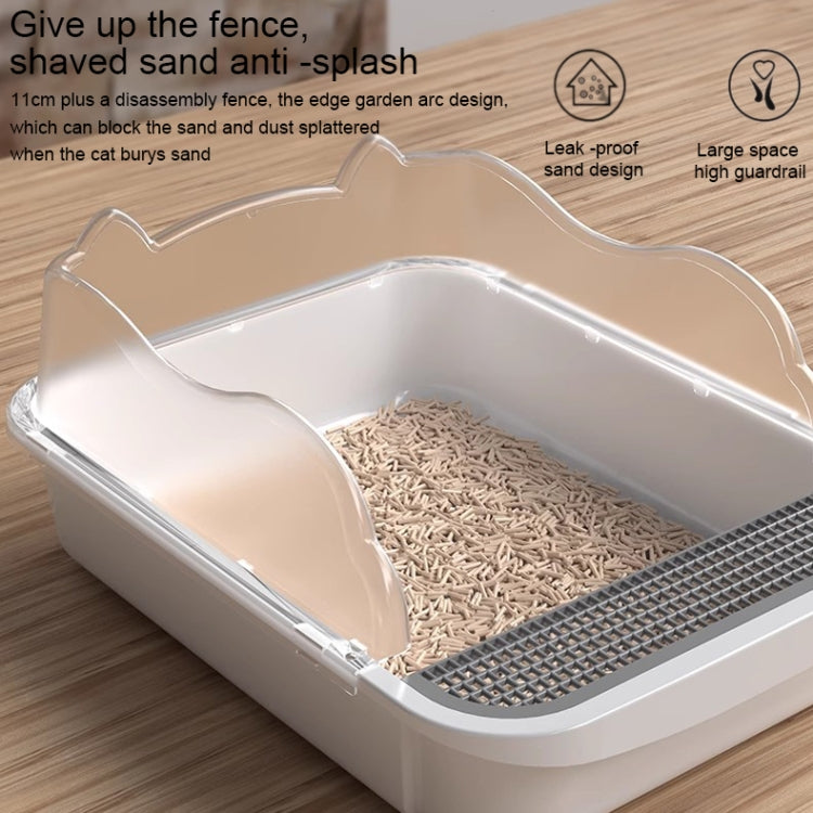 Semi-closed Cat-ear Baffle Cat Litter Basin Deodorization Cat Toilet