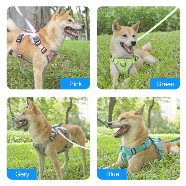 FunAdd Traction Rope Reflective Breathable Nylon Pet Vest Dog Harness, Size: M