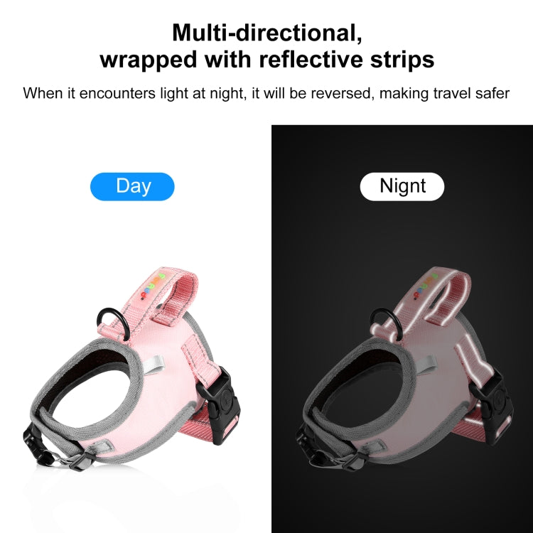 FunAdd Traction Rope Reflective Breathable Nylon Pet Vest Dog Harness, Size: S