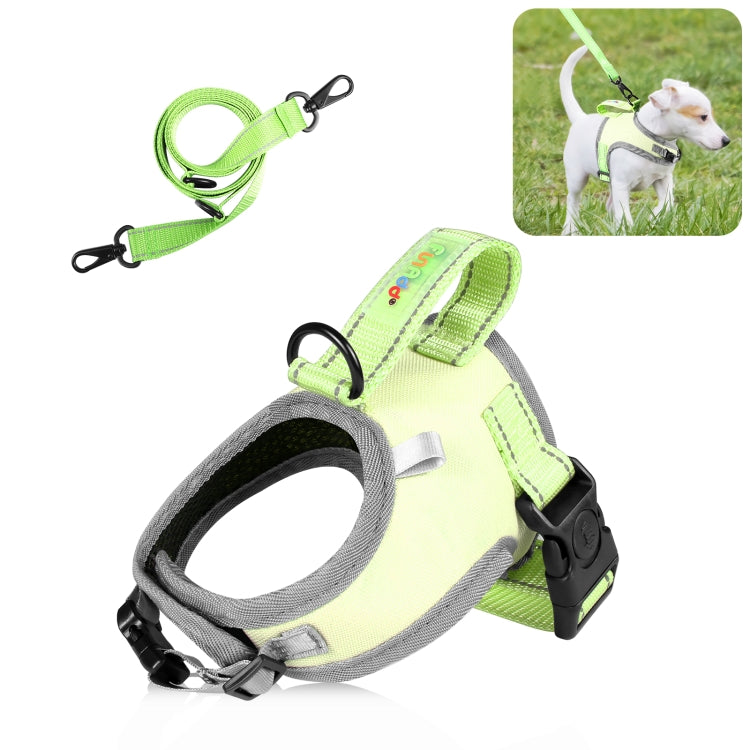 FunAdd Traction Rope Reflective Breathable Nylon Pet Vest Dog Harness, Size: S