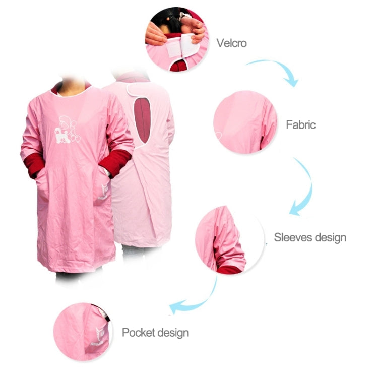 Sleeveless Pet Apron Beauty Gown Pet Grooming Beautician Smock Waterproof Clothing Pet Store Aprons,M, Length: 93cm