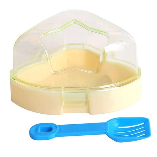 Pet Five-pointed Star Hamster Bathroom Small Pets Bathing Basin Detachable Ventilation Pet Bath Tubs, Random Color Delivery