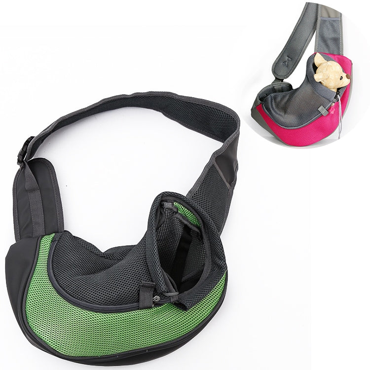 Dog and Cat Sling Carrier Hands Free Reversible Pet Papoose Bag, Size:Large