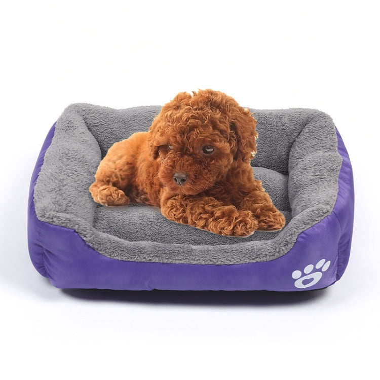 Candy Color Four Seasons Genuine Warm Pet Dog Kennel Mat Teddy Dog Mat, Size: M, 54×42×12cm