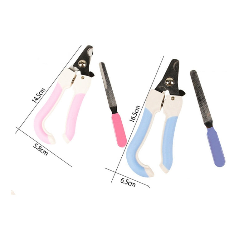 Two-piece Pet Toe Stainless Steel Cat and Dog Nail Clipper Filee