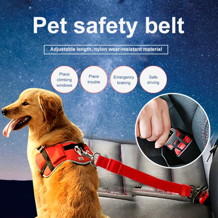 Nylon Harness Leash Clip Pet Dog Car Seat Belt Security Belt