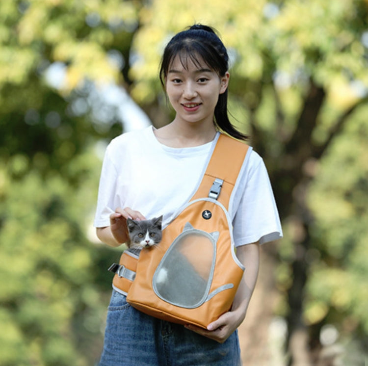 TAILUP Pets Carry Out Shoulder Bag Convenient Foldable Leather Chest Bag