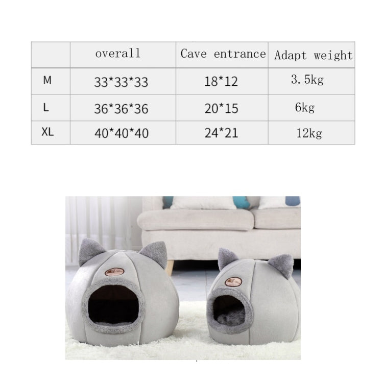 Winter Semi-Closed Warm & Velvet Round Pet Nest