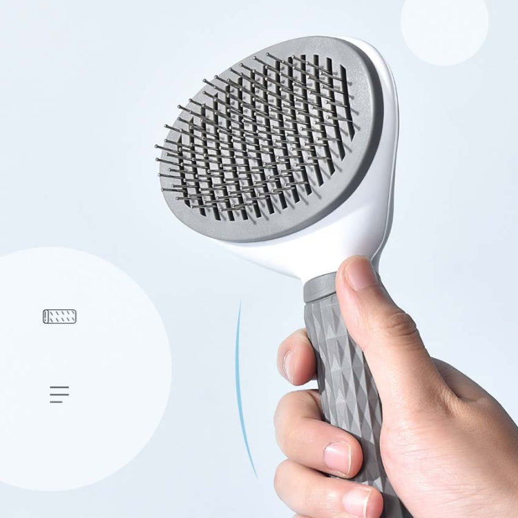 Stainless Steel Needle Automatic Cleaning Pet Hair Removal Dog Brush Pet Comb