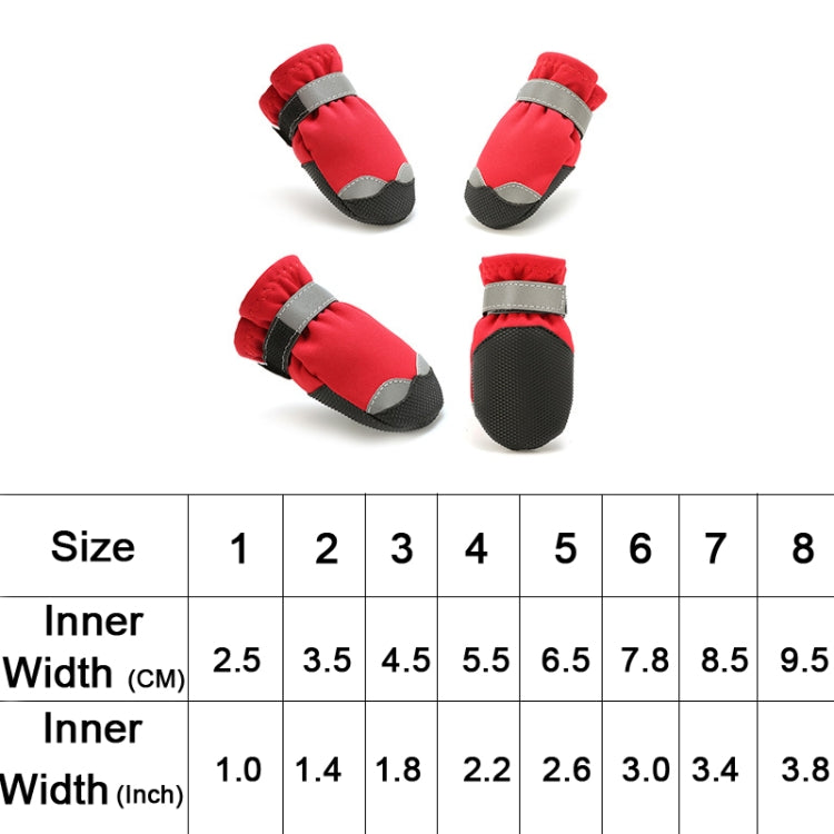 Pet Waterproof Non-Slip Wear-Resistant Snow Boots Four Seasons Dog Shoes