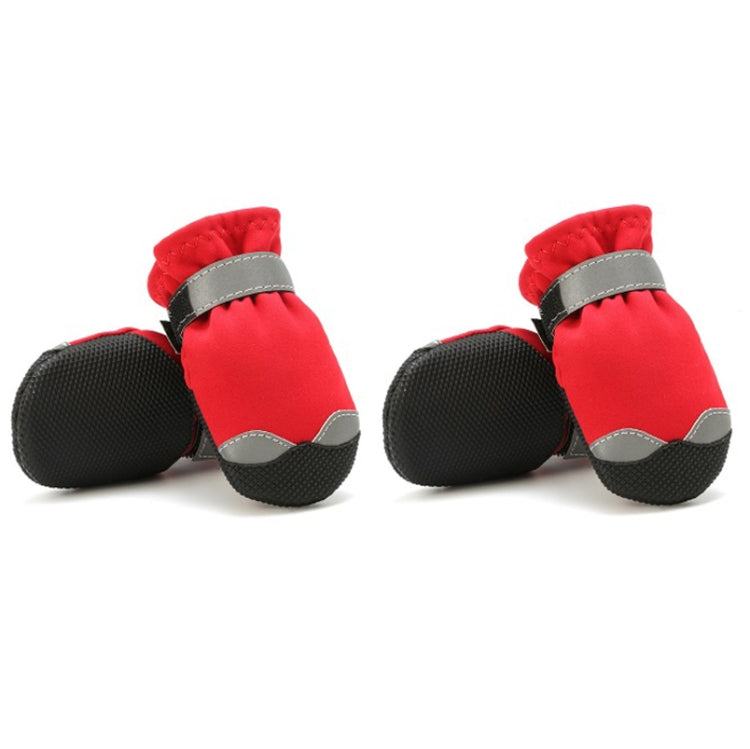 Pet Waterproof Non-Slip Wear-Resistant Snow Boots Four Seasons Dog Shoes