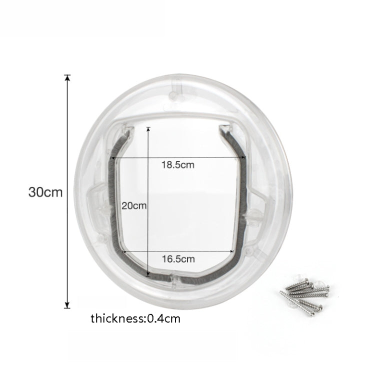 Pet Supplies PC Material Round Glass Door Cat Puppy Door Hole