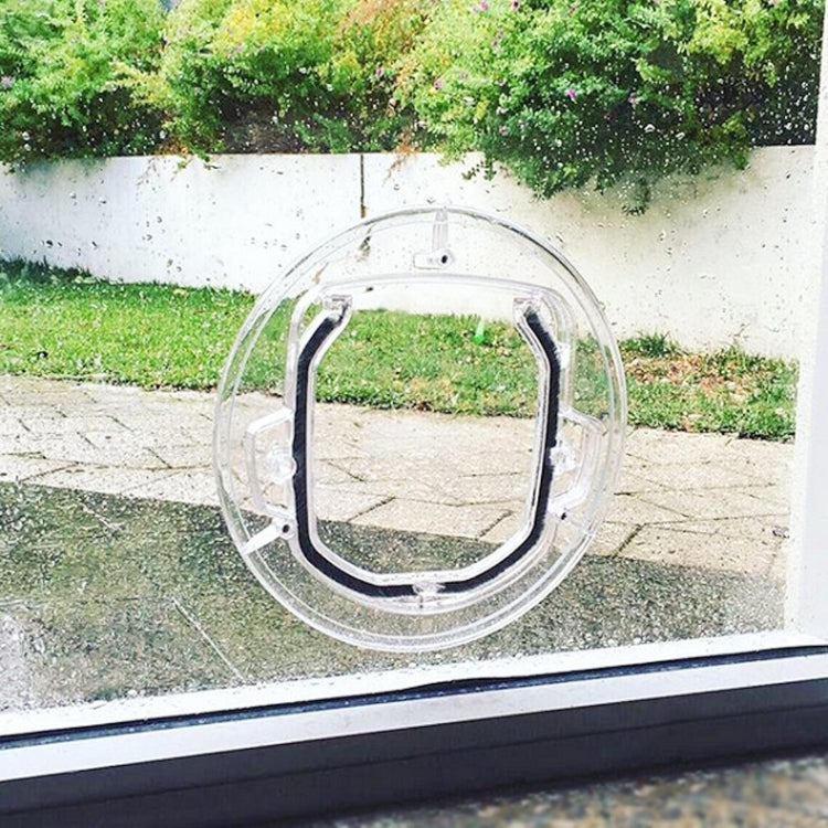 Pet Supplies PC Material Round Glass Door Cat Puppy Door Hole