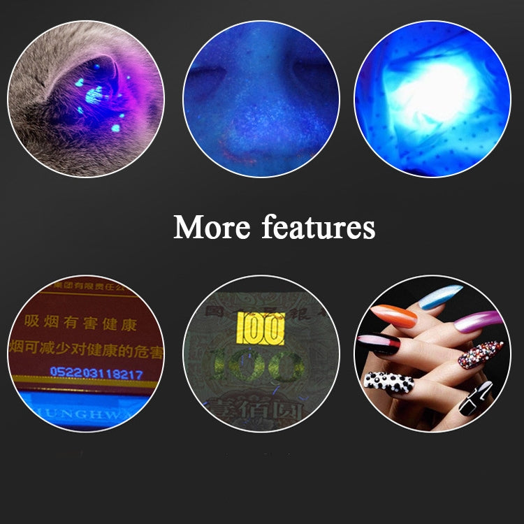 Woods Lamp Cat Moss Detection Lamp Cat Urine Blackhead 365UV Black Mirror Ultraviolet Fluorescent Agent Money Detector Lamp