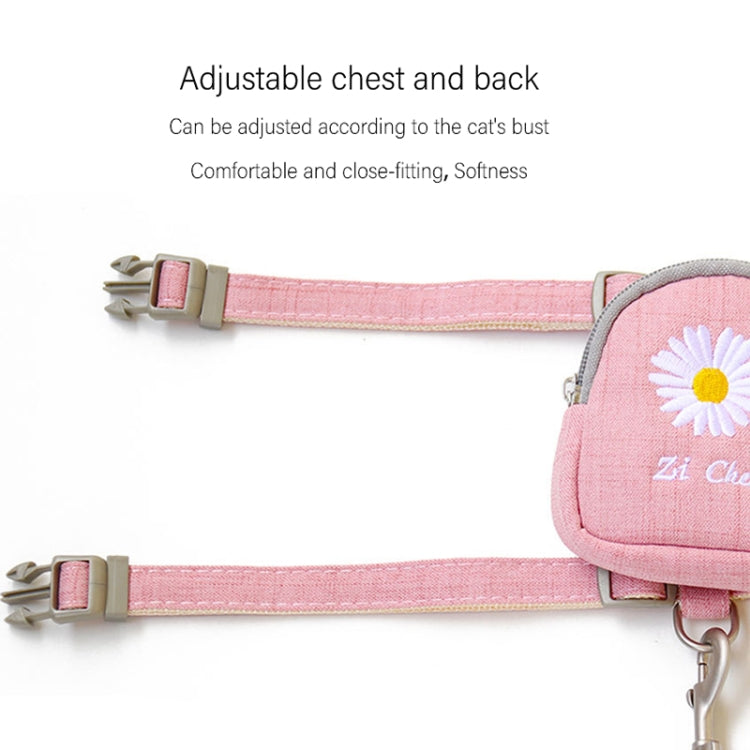 ZiChen Cat Traction Rope Small Pet Traction Embroidery Backpack