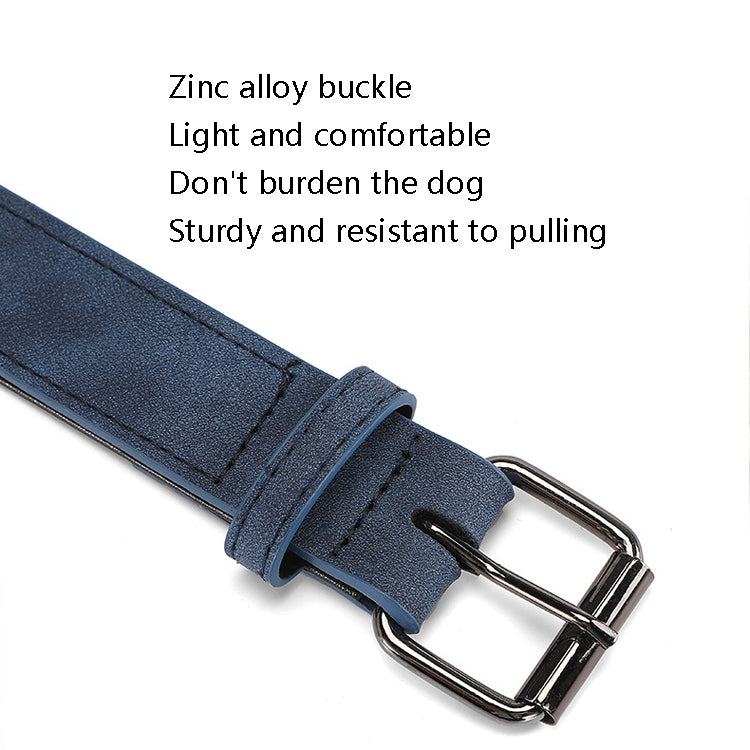 JINMAOHOU Dogs Double-Layer Leather Collar