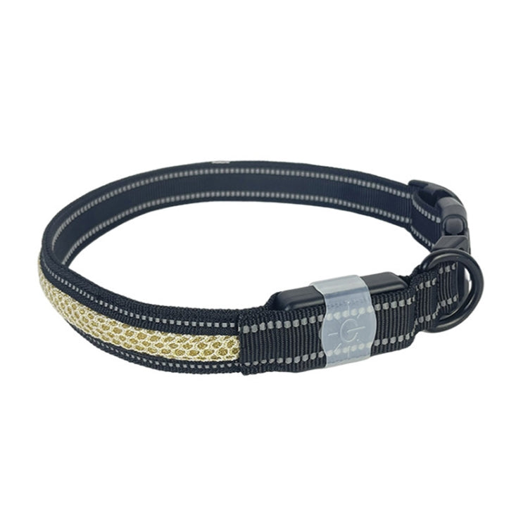 LED Rechargeable Wear-resistant and Waterproof Pet Lighting Collar, Size: