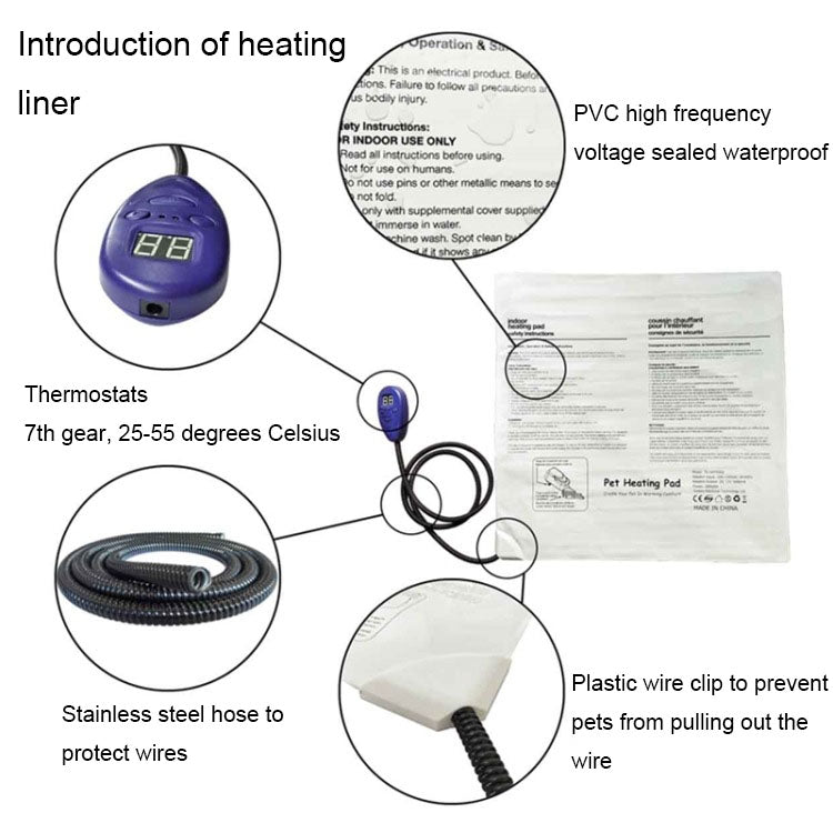 12V Low Voltage Multifunctional Warm Pet Heating Pad Pet Electric Blanket