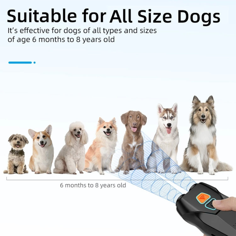 Ultrasonic Dog Repeller Stop Barker Dual Probe High Power Repeller Handheld Dog Trainer