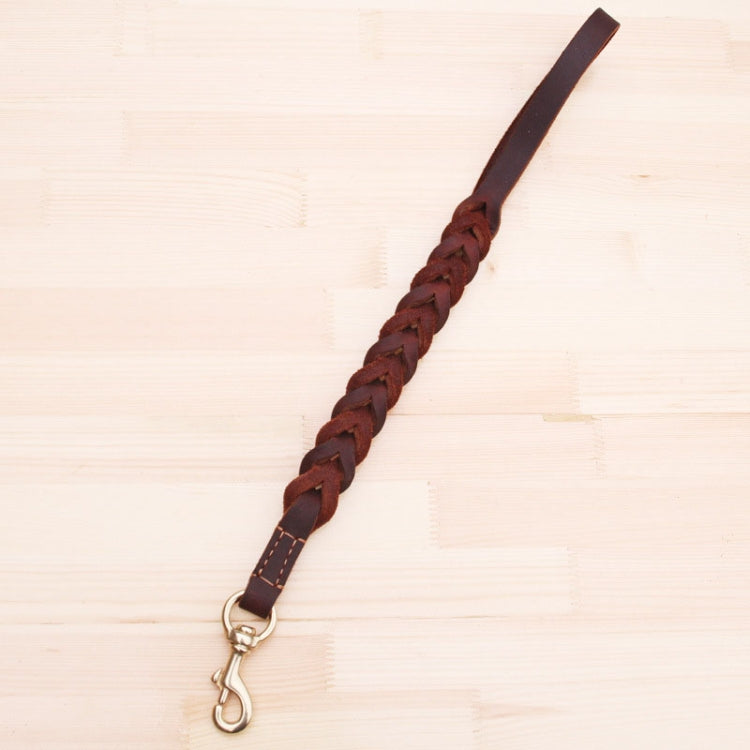 Leather Pet Leash Short Pull Rope Dog Chain