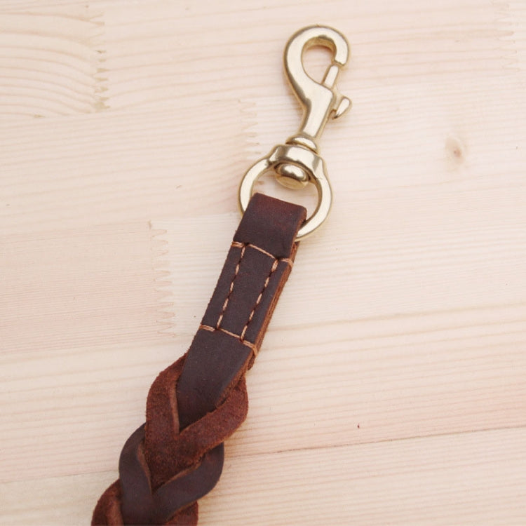 Leather Pet Leash Short Pull Rope Dog Chain