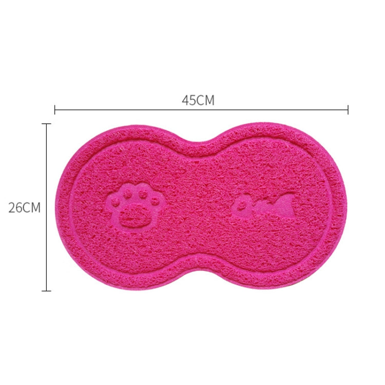 Lovely PVC Cat Litter Mat Eight-shaped Anti-skid Placemat Pet Supplies