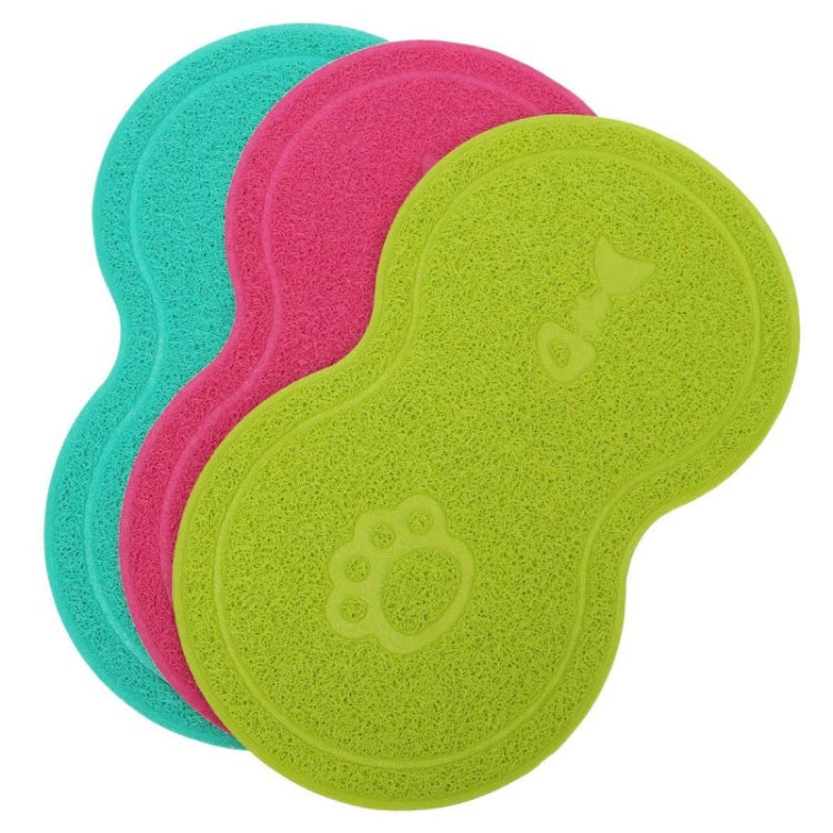 Lovely PVC Cat Litter Mat Eight-shaped Anti-skid Placemat Pet Supplies