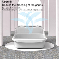 Semi-closed Cat-ear Baffle Cat Litter Basin Deodorization Cat Toilet