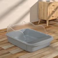 Semi-closed Cat-ear Baffle Cat Litter Basin Deodorization Cat Toilet