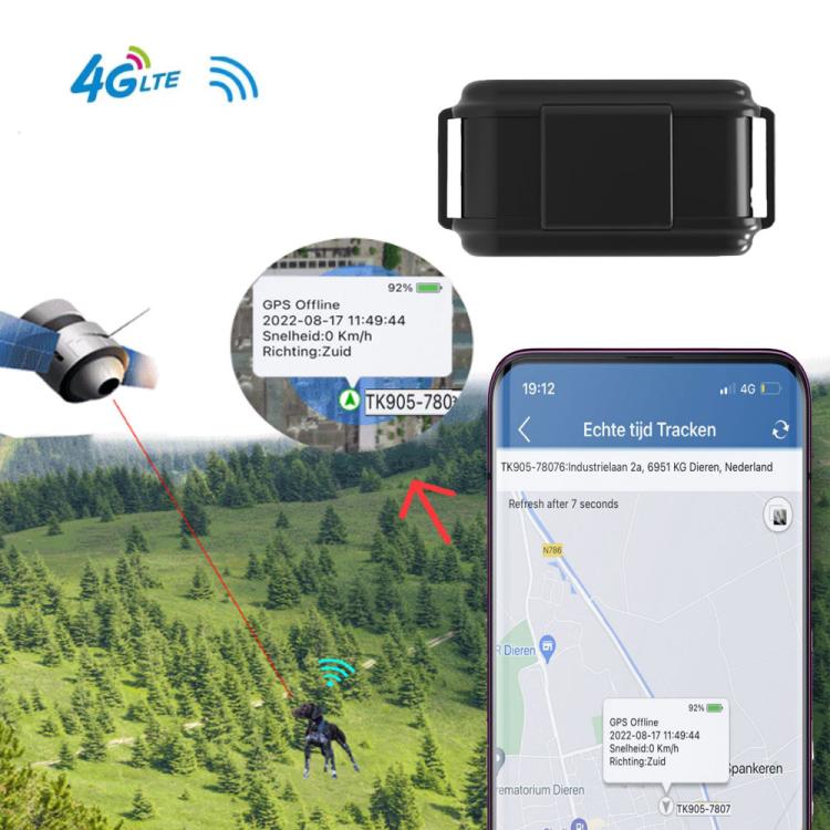 TK919 Dog Collar IP67 Waterproof GPS Locator