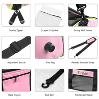 FUNADD Pet Travel Carrier Bag Shoulder Foldable Tote Bag