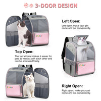 FUNADD Fold Breathable Pet Backpack Outdoor Shoulders Cat Bag
