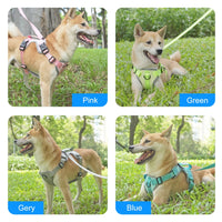 FunAdd Traction Rope Reflective Breathable Nylon Pet Vest Dog Harness, Size: M