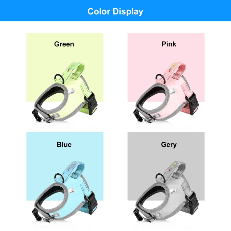 FunAdd Traction Rope Reflective Breathable Nylon Pet Vest Dog Harness, Size: S