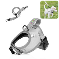 FunAdd Traction Rope Reflective Breathable Nylon Pet Vest Dog Harness, Size: S