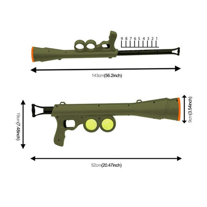 Pet Dog Supplies Toy Training Launcher Remote Speed Aiming Tennis Launcher, Size:52*19*9cm