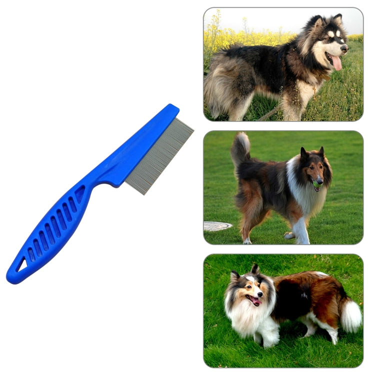 5 PCS Pet Cats Dogs Supplies Combs Fine Toothed Stainless Steel Needle Fleas Removal Combs, Length: 14cm