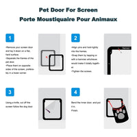 Pet Footprint Pattern Dog Auto Lock / Lockable Gate Cat Safe Flap Window Pet Screen Door, Size: 42x37cm