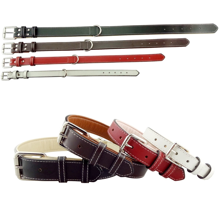 Leather Pet Dog Collar Pet Products Big Dog Collar, Size: M, 2 * 42cm
