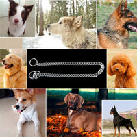 35cm Pet P Chain Pet Collars Pet Neck Strap Dog Neckband Snake Chain Dog Chain  Solid  Metal Chain Dog Collar