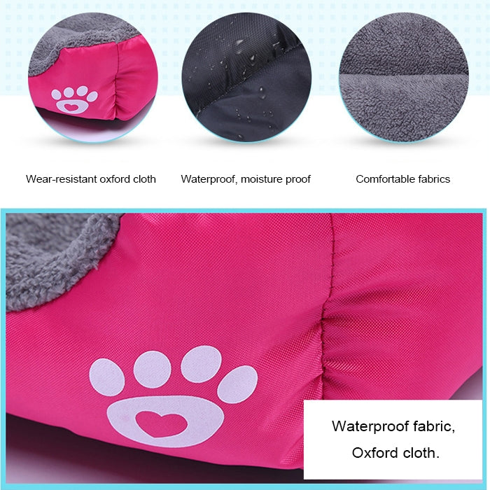 Candy Color Four Seasons Genuine Warm Pet Dog Kennel Mat Teddy Dog Mat, Size: M, 54×42×12cm