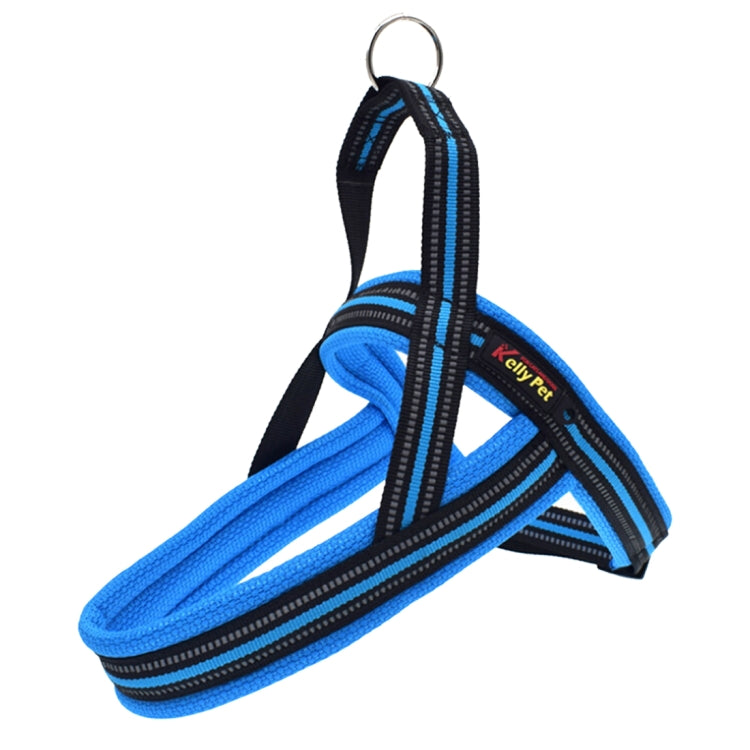 Pet Dogs A7 Reflective Polyester Chest Harness Lead Leash Traction Big Dogs Safety Chain Rope Collar, Size: L, 2.5*68*84cm