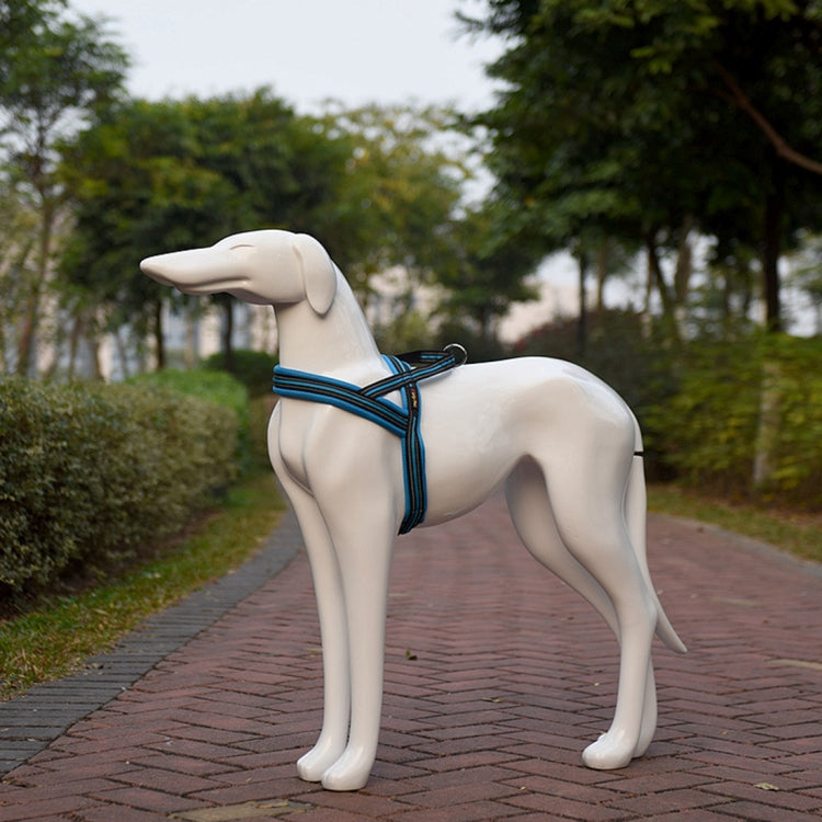 Pet Dogs A7 Reflective Polyester Chest Harness Lead Leash Traction Big Dogs Safety Chain Rope Collar, Size: L, 2.5*68*84cm