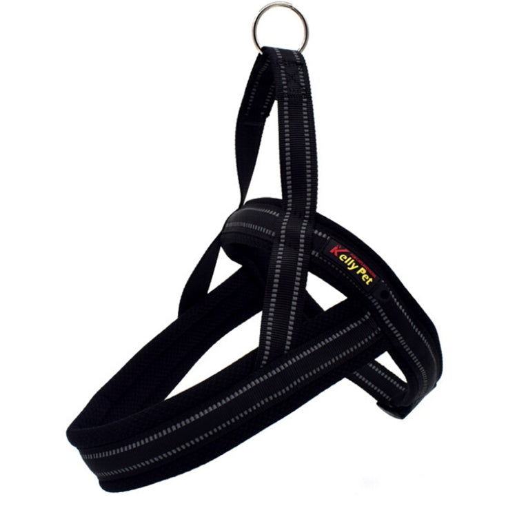 Pet Dogs A7 Reflective Polyester Chest Harness Lead Leash Traction Big Dogs Safety Chain Rope Collar, Size: S, 2.0*50*62cm