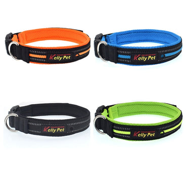 Pet Dogs Polyester Reflective Breathable Pets Collar Traction Lead Leash, Size: L, 2.5*47*54cm