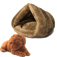 Triangular Cat Kennel Warm Thicken Mongolian Yurt Pet Dogs Cats House Size: M, 40×40×30cm