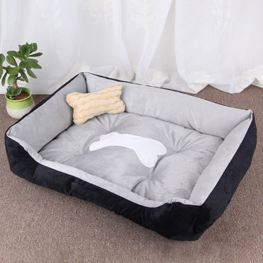 Dog Bone Pattern Big Soft Warm Kennel Pet Dog Cat Mat Blanket, Size: XXS, 45×30×15cm