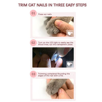 Pet Cat and Dog LED Light Nail Clippers