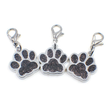 10 PCS Enamel Cat Dog  Bear Paw Prints Key Chain Jewelry Making