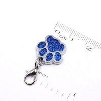 10 PCS Enamel Cat Dog  Bear Paw Prints Key Chain Jewelry Making